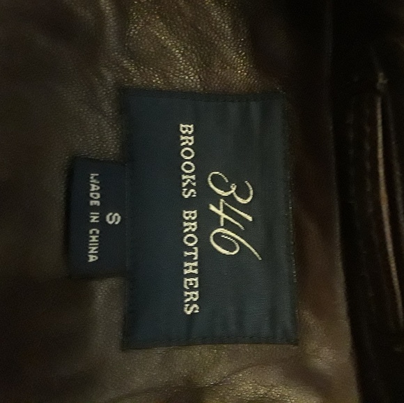Brooks Brothers Leather Bomber Jacket - Picture 4 of 4